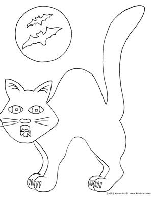 halloween cat  halloween coloring pages  print  color