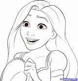 Rapunzel Disney Princess Drawing Coloring Pages Dragoart Step Drawings Draw sketch template