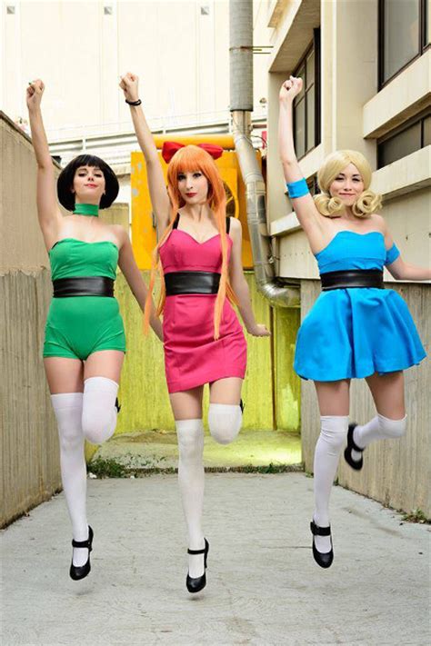 powered up and grown up powerpuff girls cosplay