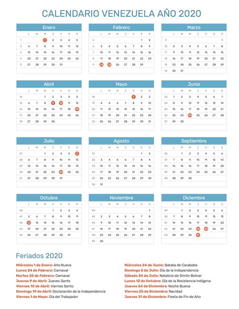 calendario de venezuela ano feriados