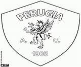 Calcio Perugia Badge Coloring Flags Serie Emblems League Italian Football Pages Logo sketch template
