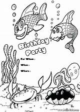 Birthday Coloring Happy Pages Party Invitation Fish Invitations Nana Color Princess Barbie Jesus Aunt Printable Print Clipart Getcolorings Getdrawings Colour sketch template