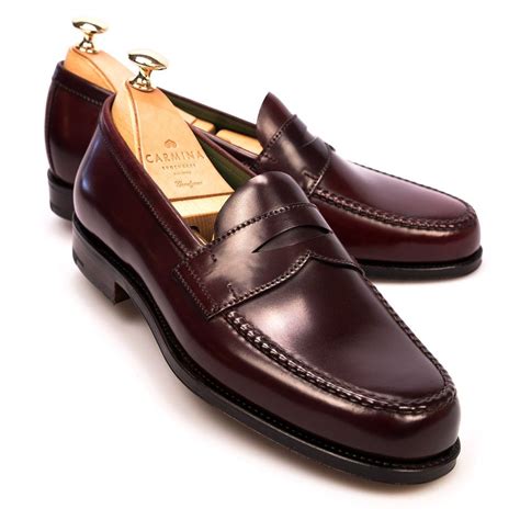 cordovan penny loafers  pina dress shoes men loafers leather