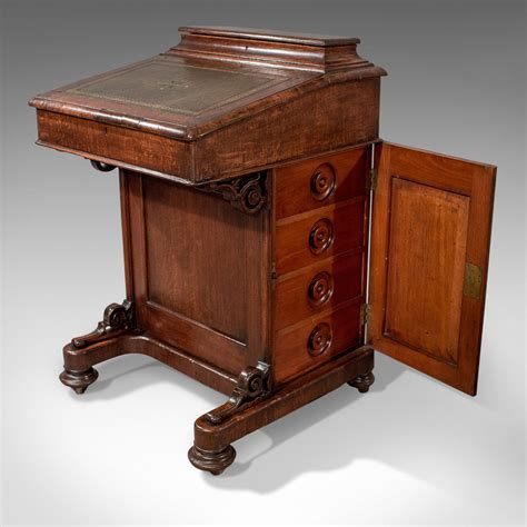 victorian antique davenport english oak writing desk bureau circa