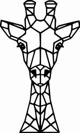 Geometrische Giraffe Giraf Muurdecoratie Keuken Cutting Woonkamer Kader Muur Uniek Dier Interieur Figuur Hout Geschenk sketch template