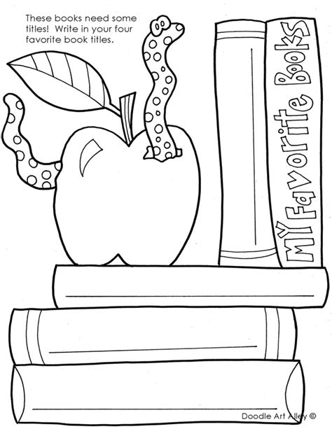 reading coloring pages printables classroom doodles