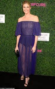 erin andrews stands out in sheer off the shoulder dressr daily mail