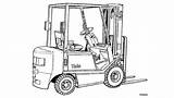 Fork Forklift sketch template