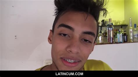 amateur latino twink with braces paid to have threesome
