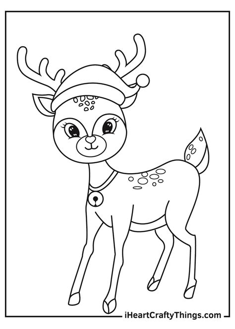 christmas reindeers coloring pages updated