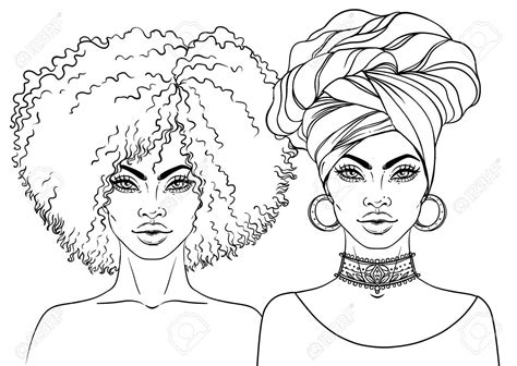 afro girl coloring pages