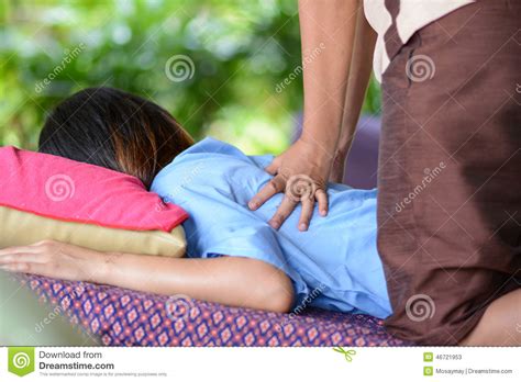 girl is relaxing from massage by professional therapists