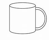 Mug Coloring Pages Template Easy sketch template