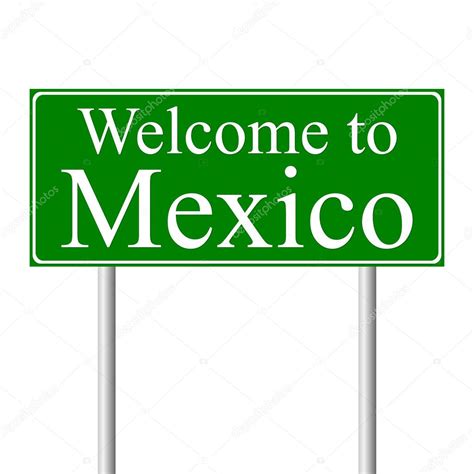 mexico concept road sign stock vector  konstsem