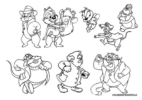 chip  dale coloring pages disney coloring pages