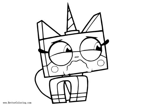 unikitty coloring pages crying  printable coloring pages