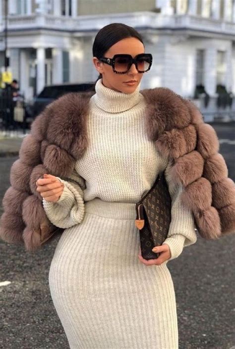 nice  elegant winter outfits paris fur clothing birthday dinner