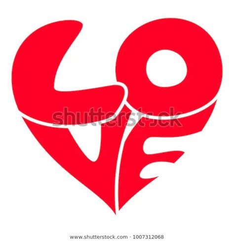 heart shape  letters letters  stock vector royalty