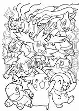 Coloring Pokemon Pages Adults Kids sketch template