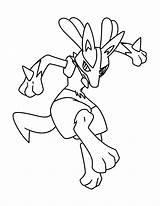 Lucario sketch template