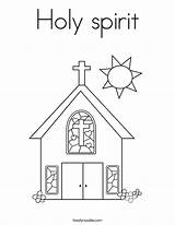 Holy Spirit Coloring Church Built California Usa sketch template