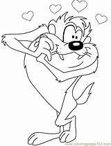 Coloring Pages Color Taz Cartoon Looney Tunes Printable Characters Choose Board Devil Bunny Bing Tasmanian sketch template