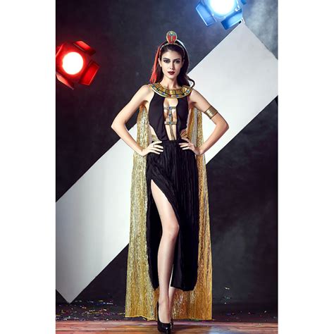 sexy black egyptian goddess dress costume n11676