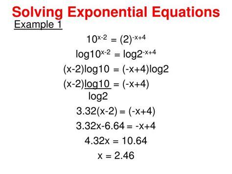 solving exponential equations powerpoint