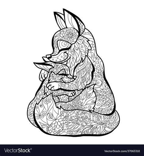 pin  coloring wolf fox