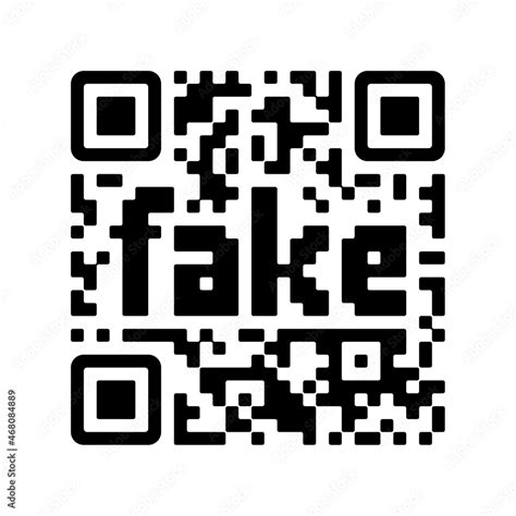 fake qr code conceptual symbol  sales scam internet fraud  false identification vector