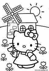 Kitty Hello Coloring Pages Colouring Spring Printable sketch template