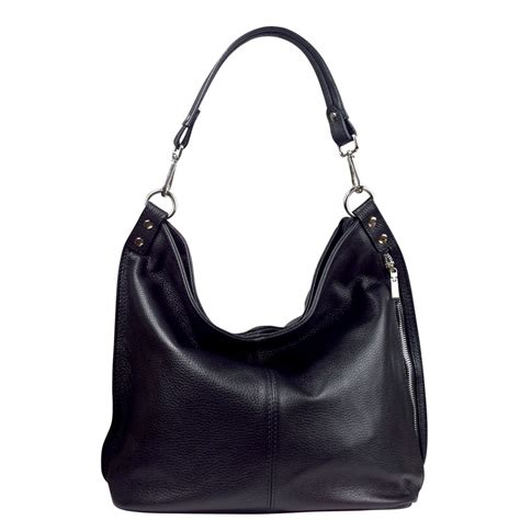 soft slouchy black leather handbags  ladies