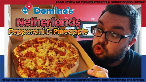 dominos pizza netherlands review pepperoni pineapple youtube