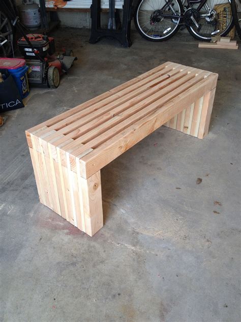 easy  slatted bench ana white slat bench diy projects