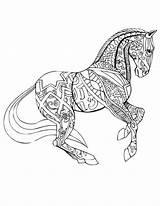 Mandalas Caballos Pferde Zentangle sketch template