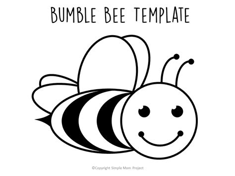 printable bee craft template printable word searches