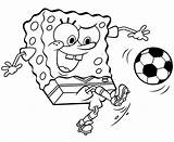Futebol Esponja Jogando Colorir sketch template
