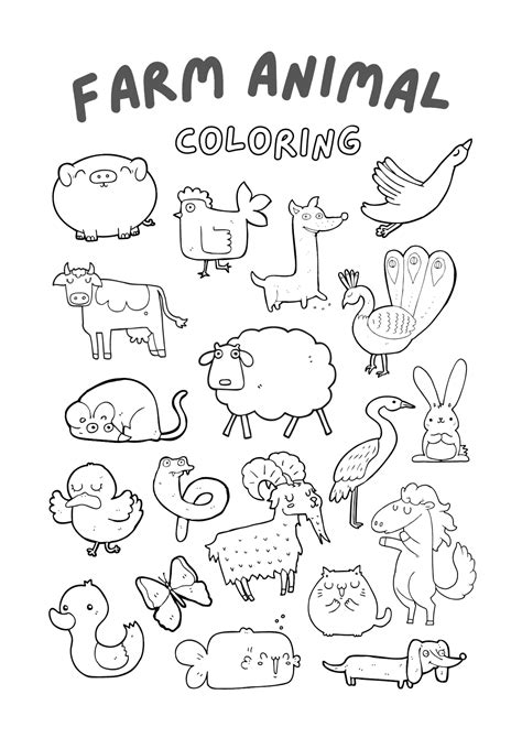 farm animals coloring pages  print