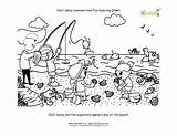 Coloring Beach Fun Summer Pages Solus Chef Summertime Sheet Printables Children Axl Rose Kids Printable sketch template