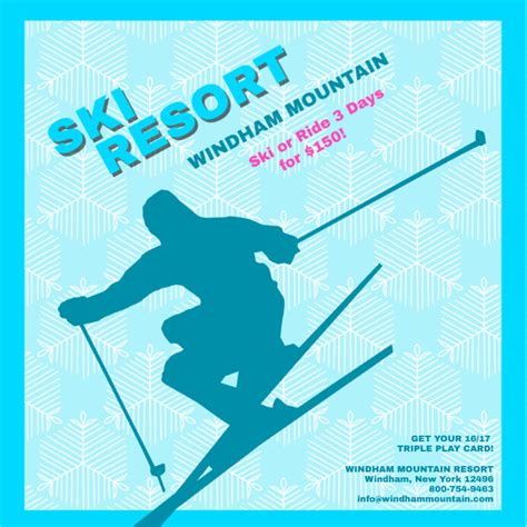 ski resort insta template postermywall