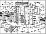 Temple Solomon Sunday School Hamikdash Lessons Pages Bible Kids King Puzzle Beit Crafts Tempel Salomo Builds Lesson Coloring Solomons Van sketch template