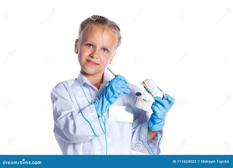 cute doctor stock photo image  caucasian girl