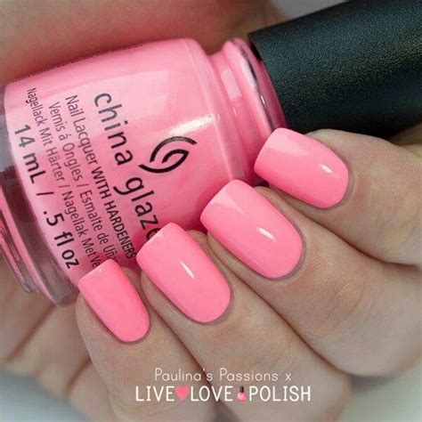 China Glaze Shocking Pink This Is A Bright Neon Pink That