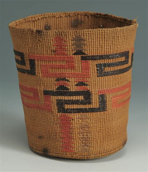 lot  native american northwest coast woven basket case antiques