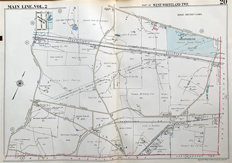 west whiteland township map original  franklin survey etsy