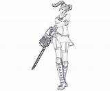 Chainsaw Juliet Maid Lollypop Coloring sketch template