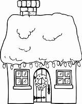 House Kids Drawing Library Clipart Simple Christmas sketch template