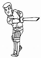 Cricket Coloring Pages Clipart Animated Cartoon Cliparts Colouring Printable Kids Batsman Clip Cheerleading Library Sheets Batter Sports Print sketch template