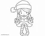 Coloring Girly Pages Girl Hat Printable Kids Adults sketch template