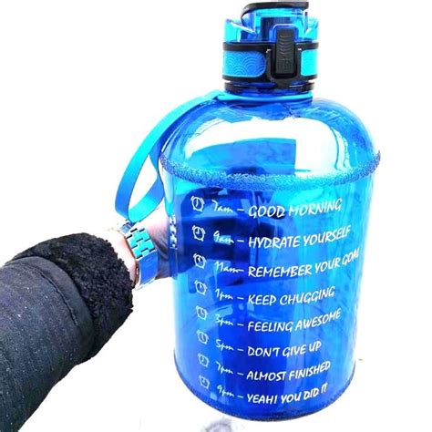 motivational  gallon water bottle greentime